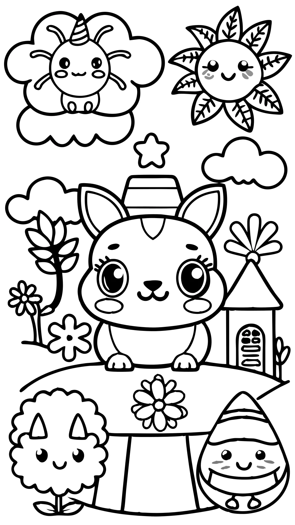 cut out coloring pages